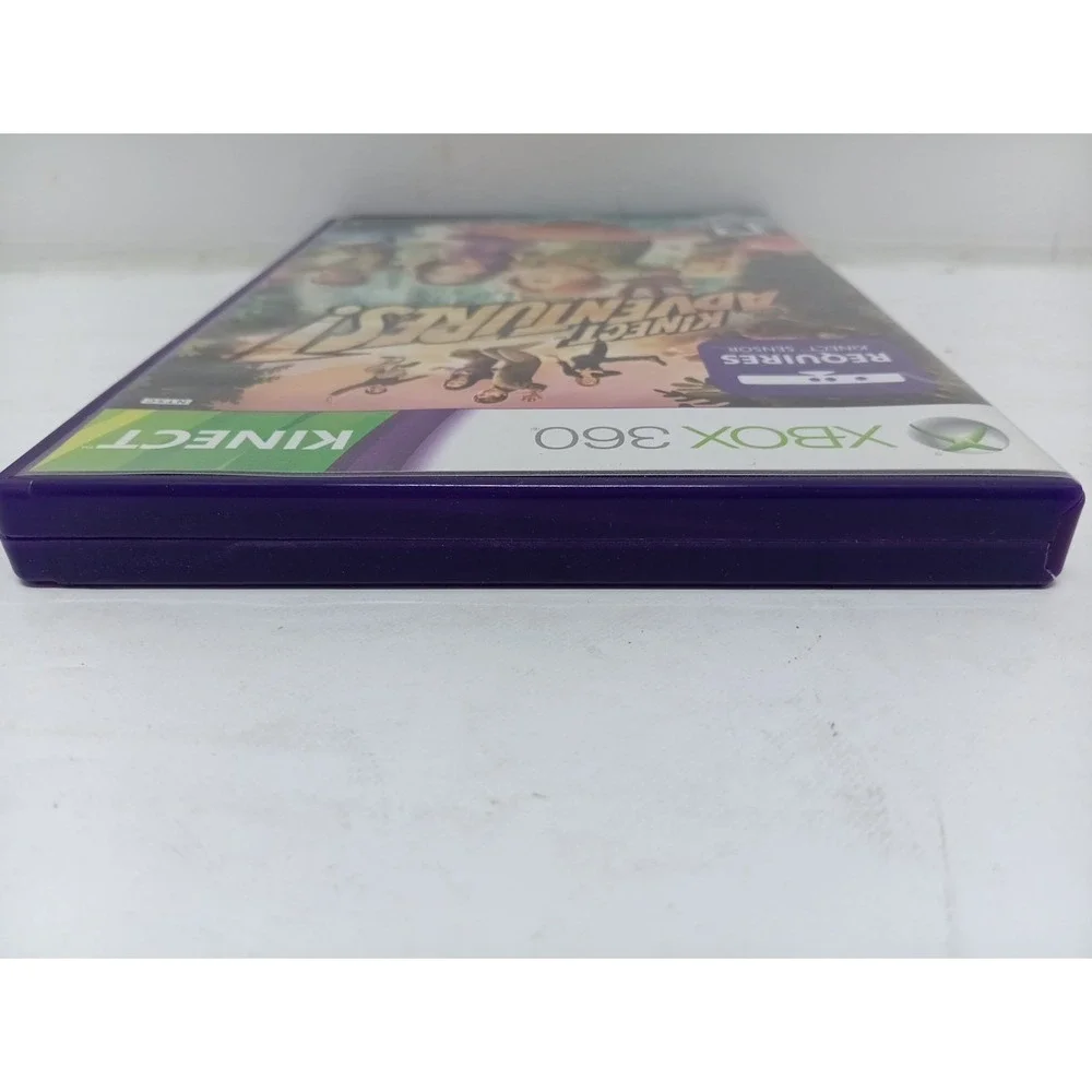 Kinect Adventures Xbox 360 Game Microsoft Kinect Sensor Required CIB Purple Case